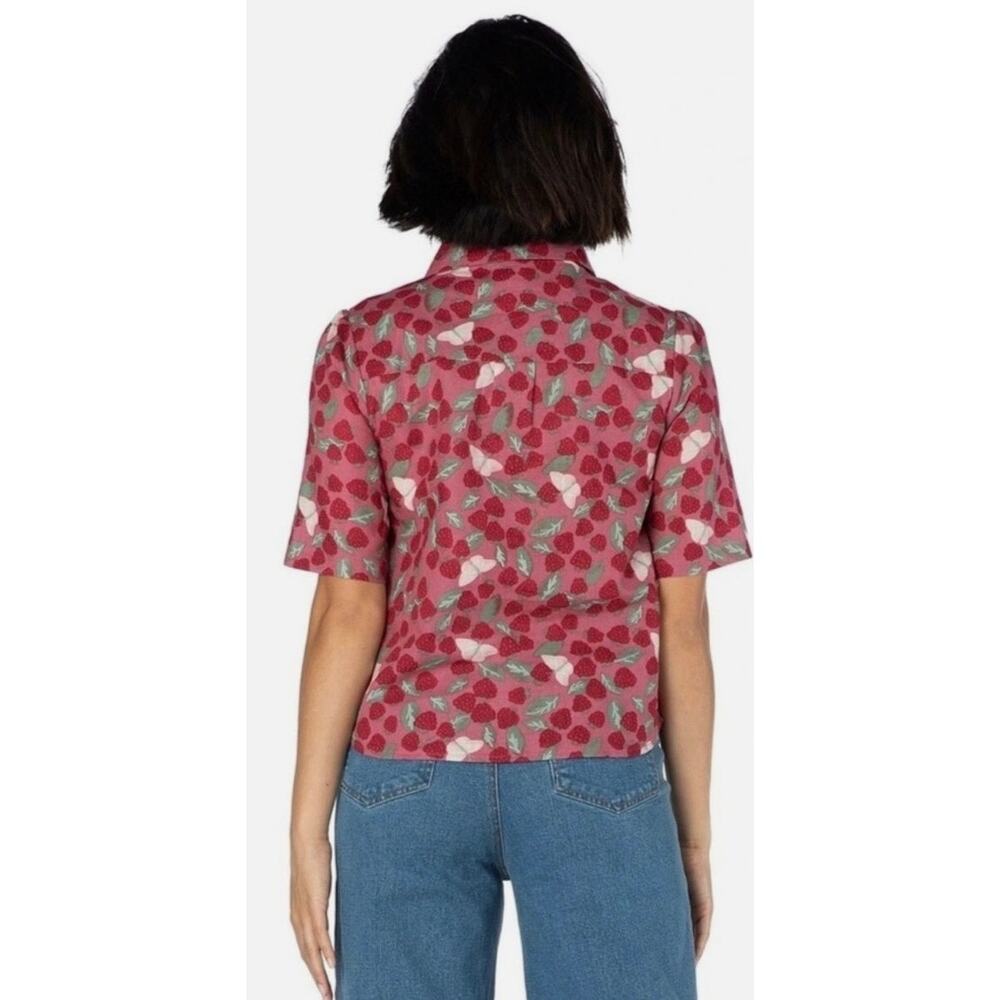 Princess Highway Linen Blend Raspberry Blouse US 4 NWOT - Picture 3 of 4